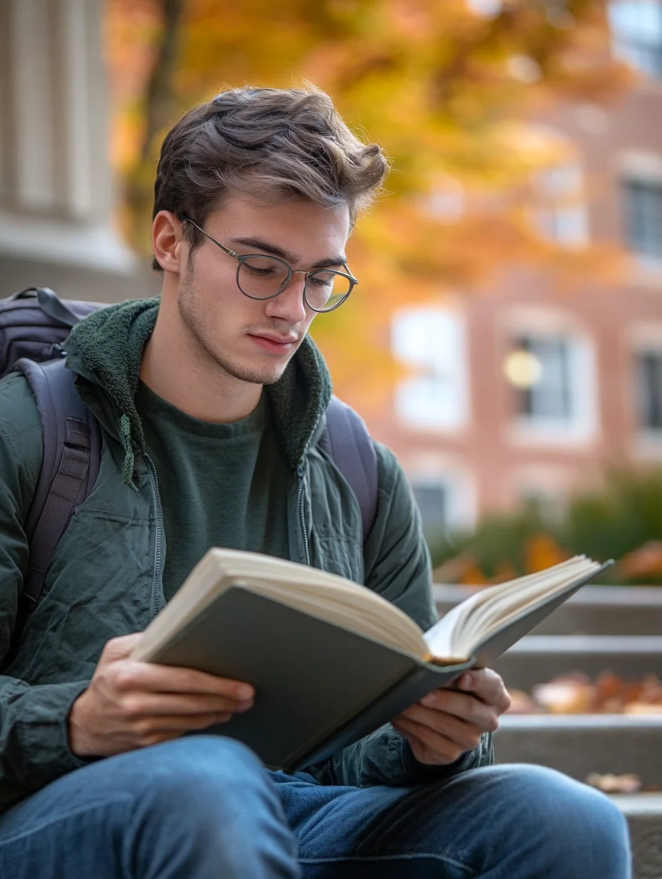 American college student using iou education loan for tuition and courses